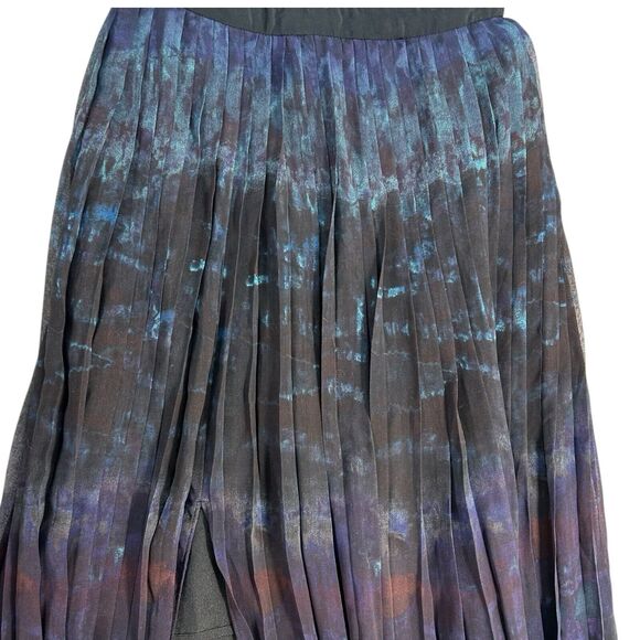 Urban Outfitters Silence & Noise Fortuna Ombre Maxi Slit Dress Black Blue 0 - Picture 7 of 13